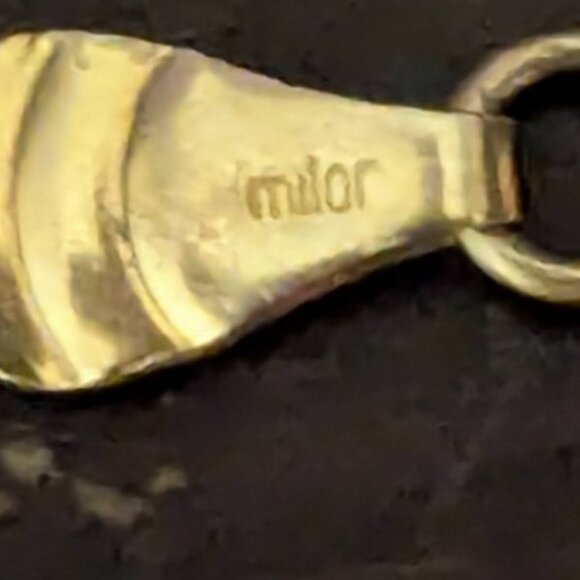 Vintage Milor Italy 14k Gold Herringbone Bracelet 8" w/Lobster Claw Clasp Signed - Picture 12 of 15